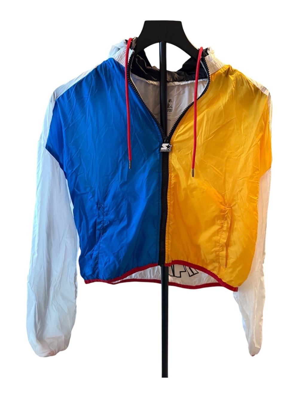 Starter Black Label Colorblock Hooded Windbreaker Jacket Women’s Small Retro